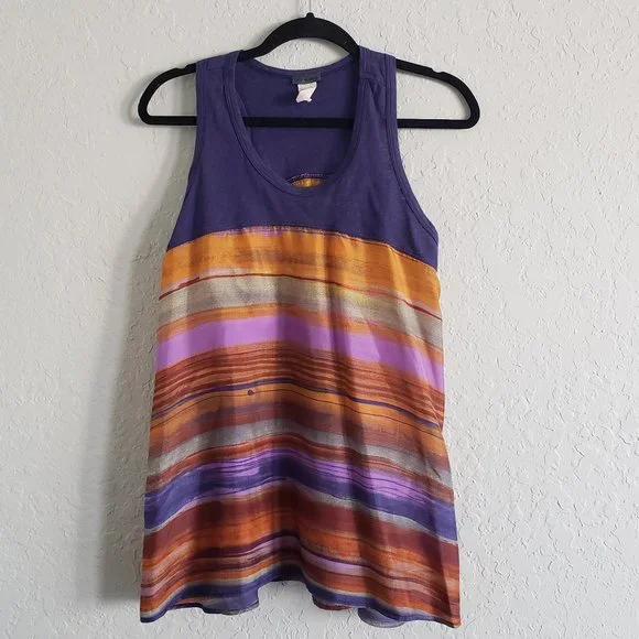 Left Of Center Anthropologie Silk Tank Top - Picture 1 of 4